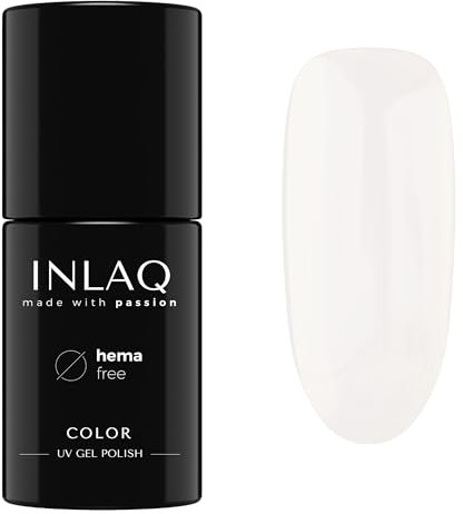 INLAQ® UV Nagellack Weiß - 6 ml Hema Free - Langlebiger UV Lack - Nail Polish - Marry Me! Kollektion - Gelnägel - Shellac Gel - Gellack ohne Hema | 1073- Lynx White