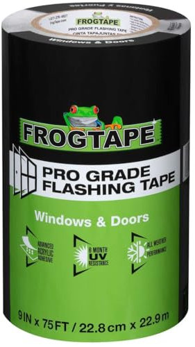 Frog Tape Pro Grade Flashing Tape for Windows & Doors - All Weather & UV Resistant Flashing Tape with Advanced Acrylic Adhesive 228mm x 22.9m