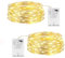 SHUBEIEUMI Guirlande Lumineuse, 2 Pièces 5m 50 LED Guirlande Lumineuse a Pile, Rideau Rideau Lumineux pour Interieur Exterieur, Vacances, Mariage, Fête, Noël (Blanc Chaud)