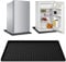 Fridge Silicone Mat, 23.6×23.6 In Under Refrigerator Mat with 0.8 In Raised Edges Soft Under Refrigerator Floor Protector,Washable Under Washing Machine Mat for Dryer Mini Fridge Wine Cabinet (Black)