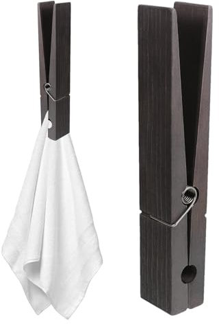 Pince à Linge géante en Bois, Pince à Linge géante, Porte-Serviettes, Grandes Pinces pour Porte-Serviettes de Salle de Bain avec Ressort, épingles à Linge décoratives, Pinces à vêtements en Bois