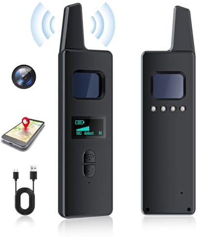 ofottofo Detecteur Micro Espion, DéTecteur de Traceur GPS Voiture, DéTecteur de CaméRa CachéE et Micro Espion, DéTecteur de Bugs Camera Anti Espion pour Bureau, HôTel, Maison