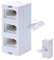 BT Telephone Socket Line 3 Way Splitter, Cable UK Adapter Landline Port Converter Extender for FAX, Universal Female Jacks to BS6312 431A Male Plug, Modem, Corded & Cordless Phones White