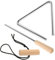 Toyvian 5 Triangle Instrument De Timbales Instrument à Percussion Cloche De Dîner Triangulaire Le Fer Khaki