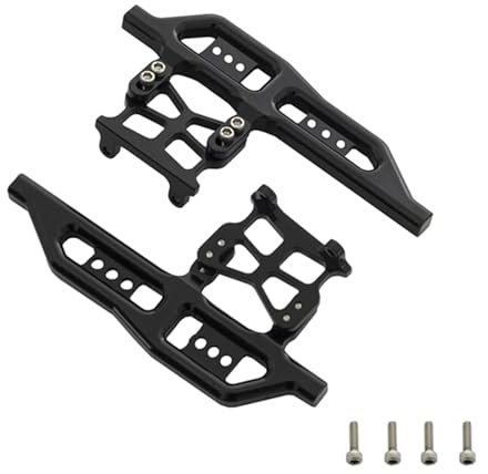 GTVNPOA RC Zubehör Für Axial Für SCX24 90081 Für AXI00001 Für 1/24 RC Crawler Auto Metall Seite Pedal Slider Rahmen Pedal Upgrade Teile Zubehör(Black)