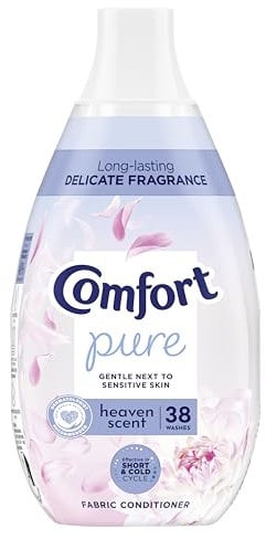 Comfort Pure Heaven Scent Fabric Conditioner Softener with CrystalFresh Technology for Sensitive Skin 38 washes (570 ml)