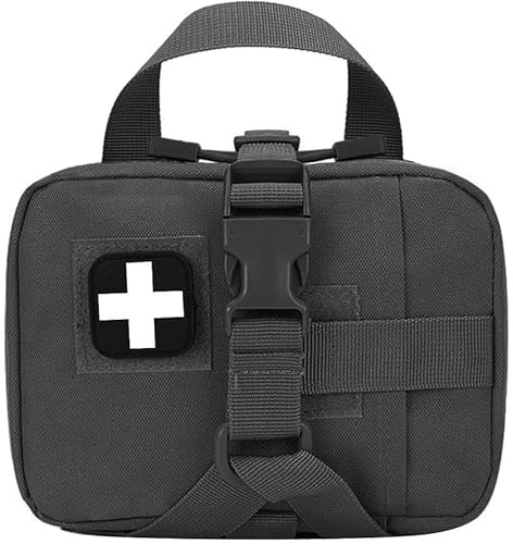 EDIBAZZAR Notfalltasche - MOLLE taktische - Erste Hilfe Tasche - wasserdichtes Nylon - interne Riemen - doppelt Reißverschluss - Oxford 1000D Stoff