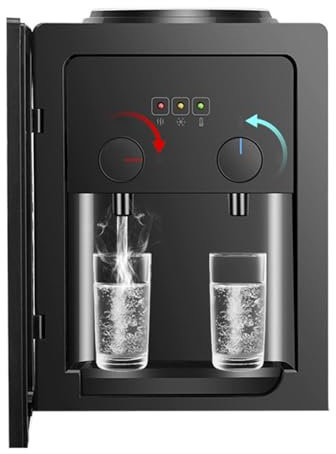 Distributeur d'eau potable électrique chaude/froide, chauffage rapide 550 W + mode de refroidissement 75 W pour bureau/maison, compatible avec bouteilles de 3,5 à 18 l, bac intérieur en acier