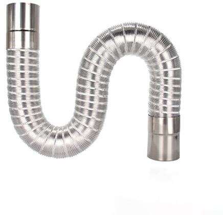 Tuyau flexible pour chauffe-eau à gaz avec feuille d'aluminium et acier inoxydable pour une durabilité accrue (Φ8 cm)