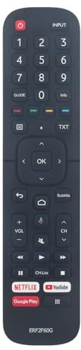 AULCMEET ERF2F60G Telecomando vocale sostitutivo Compatibile con Hisense ERF2F60G telecomando TV 32A5720FA 32A5700FA 40A5720FA 32AE5600FA