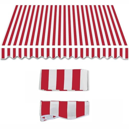 Ersatzmarkise für versenkbare Markisen, 5 x 3,5 m, wasserdicht, für 2 x 1,5/3 x 2/3,5 x 3/4 x Markisen, Rot