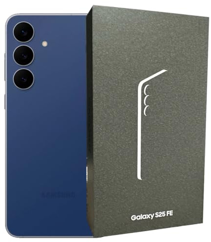 Samsung Galaxy S25 FE, Smartphone Android 5G avec Galaxy AI, 128 Go, Chargeur Secteur Rapide 25W Inclus, Smartphone déverrouillé, Bleu Nuit, Version FR