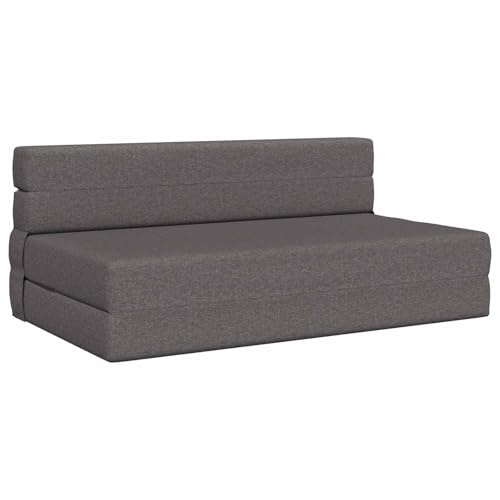 vidaXL Klappsofa Bett Hellgrau 152 x 86,5 x 60 cm Stoff, Verstellbares Sofa-Bett, rechteckige umwandelbare Couch, vielseitiges Möbelstück für Schlaf- und Wohnzimmer