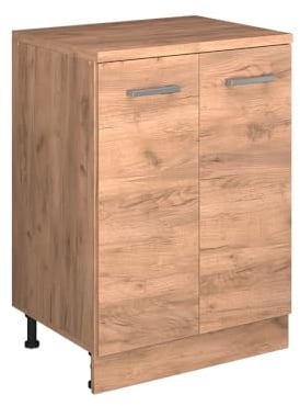 Vicco Erweiterungsschrank Rion, Goldkraft Eiche/Goldkraft Eiche, 60 x 46 cm ohne Schräge mit 2 Türen, kombinierbar mit Rion Dachschrägenschränken und Schrankmodulen