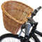 Natural Wicker Bike Basket Hand bar Cycling Bike Bag Shopping Basket With Handle Weatherproof (Honey)
