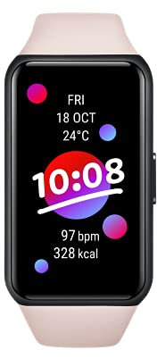 HONOR Band 6 – Bracelet connecté – Ecran AMOLED 1.47 – Suivi SPO2 - Moniteur de fréquence cardiaque et de stress – Suivi du sommeil – Rose