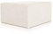 Deshome Pouf hocker Fußstütze 83x83x44 cm Wasserabweisender Stoff: Modernes Design Pouf für Sofa Wohnzimmer Schlafzimmer, Puff hocker, Pouffe Minerva Cremeweiße