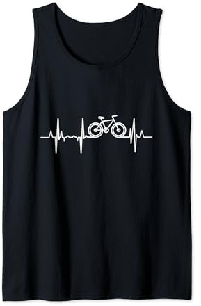 Radfahrer Herzschlag Fahrrad Herzlinie Rennrad Radsport Tank Top