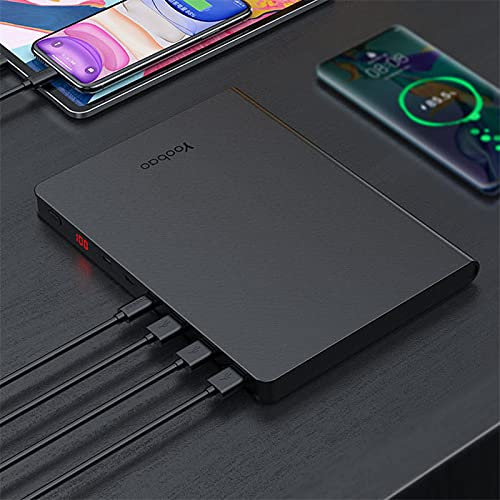 KINGDUO Pd 65W 30000Mah Power Bank 3 USB A 1 Type C Output Power Charger Fast Charging - Black
