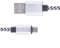 REY Câble adaptateur USB mâle vers micro USB mâle tressé en maille renforcée noir - blanc 2M anti-enchevêtrement