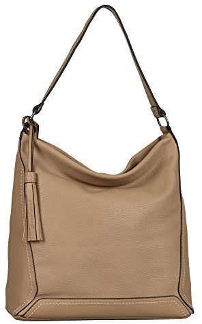 TOM TAILOR bags Isa Damen Hobo Bag Schultertasche Mittelgroß Beige