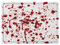 ESVET Fußmatte Badezimmermatte rutschfest,Horror-Spritzer von Blut Grunge-Stil Bloodstain Horror Scary Zombie Halloween Themendruck, Rot Weiß,Duschmatte schnelltrocknend Anti-Rutsch 60*100CM