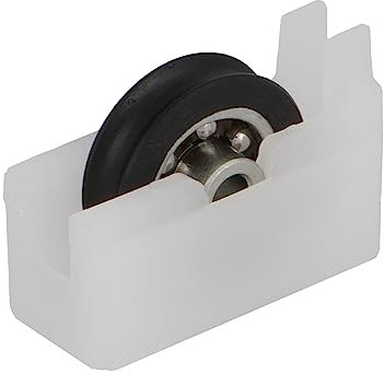 Amig - Rodamiento Ventana Corredera - Juego de 2 unidades - Tamaño 33 x 22 mm - Carcasa de Nylon Con Rodamientos de Bolas - Diseñado para Ventanas Deslizantes - Color Blanco