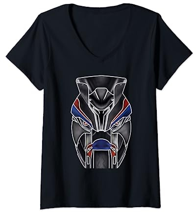 Damen S1000RR Sport Bike Motorrad T-Shirt mit V-Ausschnitt