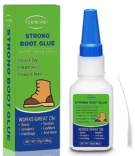 Boot Glue - Strong Quick Dry Shoe Repair Glue, Professional Super Transparent Instant Adhesive for Bonding Broken Boots, Leather Shoes, Sneakers, Cloth, Handbags
