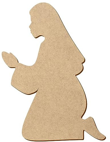 MDF Krippenfigur Betende Maria V1 - Deko Basteln 5-50 cm, Pack mit:10 Stück, Höhe (Size):5cm hoch