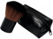 Pinceau de Maquillage en Forme de Champignon - Noir, Doux et Moelleux - Pour le Visage et Blush - Grand Format - Avec Sac de Rangement
