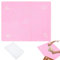 Spianatoia Silicone per Impastare Antiscivolo, Tappetino da Forno Antiaderente, Adatto per Fare Impasti, Pizza - Rosa, 40x50cm
