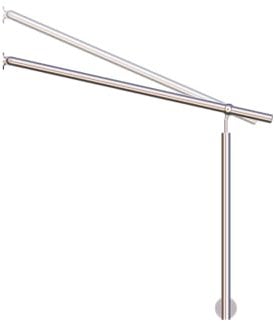 Sellon24® Edelstahl Eingangsgeländer Treppengeländer seitlich Handlauf Edelstahlgeländer Geländer für Treppen V2A Wange Wandhandlauf Außen Winkel Rohr Einstellbar Treppengelaender Wandmontage (100 cm)