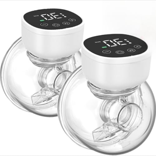 Milchpumpe Elektrisch, 2-Sätze Tragbarer Elektrischer Milchpumpen, 3-Modi und 9-Fach Verstellbarer Wiederaufladbarer Milchpumpe Mit Touchscreen LED-Display