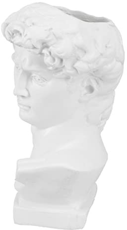 ORFOFE Stifthalter Lustige Vase Büste Übertopf Statue Von David Bleistifttopf Blumenvase Porträt Design Vase Griechisches Make Up Pinselhalter Niedliche Vasen Für