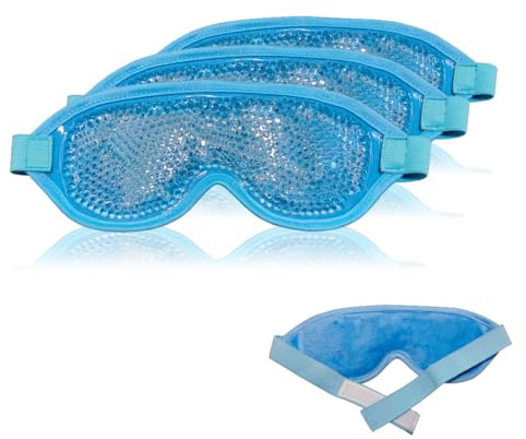 IEA Medical Augenmaske kühlend 3er – Gel-Kühlmaske kalt & warm | Kühlbrille mit Gel-Kugel-Technologie, kalt & warm – bei müden Augen, Augenringen & Schwellungen, wiederverwendbar