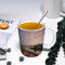 YOIUE Tasse aus Keramik - Große 11oz Tassen 330ml Kaffeetassen mit Henkel, 100% Handbemalt - Trinkgläser mit Griff - Weiß,Neuseeland, Südinsel