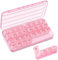 Colorwing Pilulier Mensuel 32 Compartiments,Détachable en 8 Boîtes à piluliers Portables (8 x 4),Boîte à Médicaments pour Vitamines, Suppléments et Médicaments.Sans BPA,Adaptée aux Seniors (Rose)