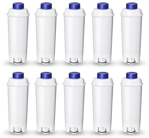 Mutital Filtro da caffè di ricambio per DeLonghi DLSC002, SER3017 e 5513292811 - Incluse Le Versioni di ECAM, Esam, Serie ETAM Cura e Protezione per le Macchine da Caffè (10 pezzi)