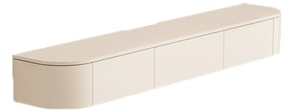 Schwebender TV-Schrank Mit Schubladen Weiß Wohnzimmer Medienwand Wandschrank Holz-TV Mit Befestigungszubehör(160CM/63.0IN)