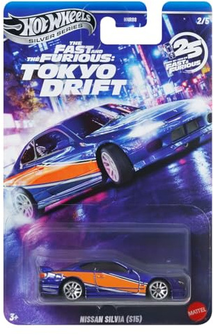 Hot Wheels FAST AND FURIOUS Tokyo Drift Auto NISSAN SILVIA S15 - Modellino Die Cast Scala 1:64 - lunghezza 7cm - JKX06