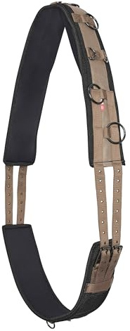 Imperial Riding Longiergurt „IRH Deluxe Extra“, ergonomische Formgebung mit Widerristfreiheit und Metallringen, Cappuccino, Pony