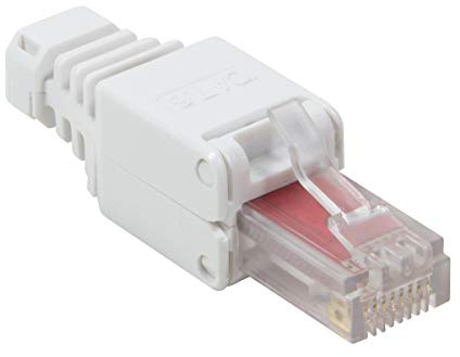 LogiLink Professional MP0025 UTP CAT 6 Steckverbinder, Werkzeugfrei, RJ45 Stecker für eine Werkzeugfreie Montage und Konfektionierung, crimpen ohne Werkzeuge