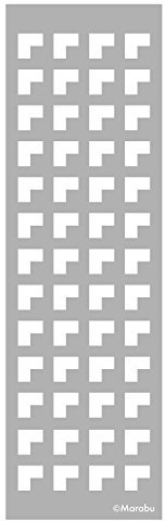 Marabu 0275000000013 - Schablone, lasergeschnittene, strapazierfähige Schablone, PVC frei, zur Anwendung auf Wänden, Möbeln und Textilien, wieder verwendbar, ca. 10 x 33 cm, Edges