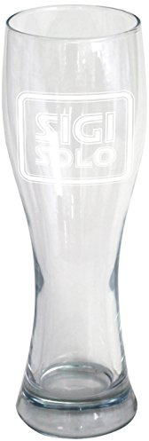 HUCH! 880093 Weizenglas Sigi Solo Weizenglas, Glas, Transparent, 8.7 x 8.7 x 25.7 cm