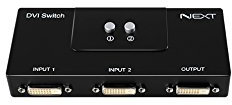 Manuelle DVI-2-Port-Switch-Box/-Monitor, Einzel-Modus 1920 x 1080, 2:1