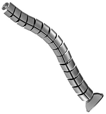 Copricavi avvolgicavi a spirale Maclean MC-768 (Argento)