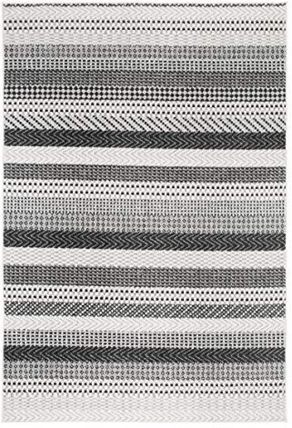 andiamo Webteppich Bolonia Muster modern Öko-Tex 100 Teppich, Polypropylen, Streifen hellgrau, 160x235 cm