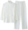 G-LIKE Herren Anzug Chinesischer Stil - Traditionelle Kampfkunst Kung Fu Tai Chi Wushu Klassisch Tangzhuang Langärmelig Hemd Hose Training Uniform Frühling Herbst Freizeit Kleidung (Weiβ, XXL)