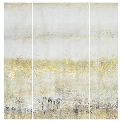 Schiebegardinen Set Goldene Farbfelder I 4 Flächenvorhänge je 250x60cm